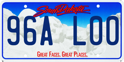 SD license plate 96AL00