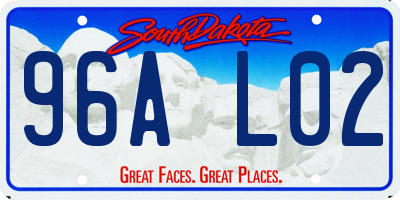 SD license plate 96AL02