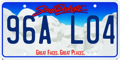 SD license plate 96AL04