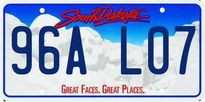 SD license plate 96AL07