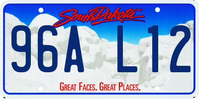 SD license plate 96AL12