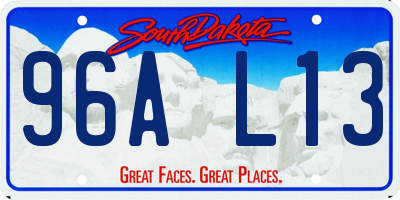 SD license plate 96AL13