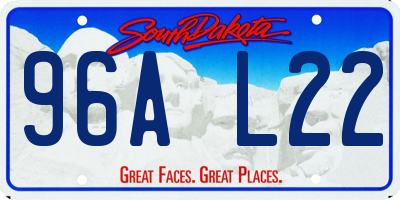 SD license plate 96AL22