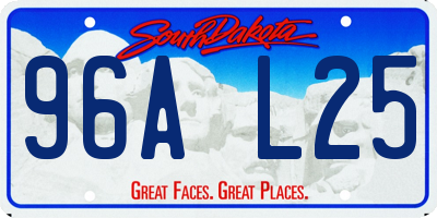 SD license plate 96AL25