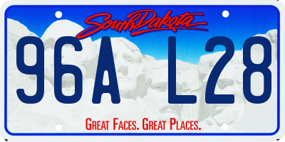 SD license plate 96AL28