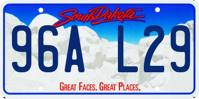 SD license plate 96AL29