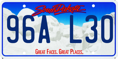 SD license plate 96AL30