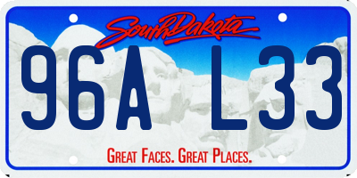 SD license plate 96AL33
