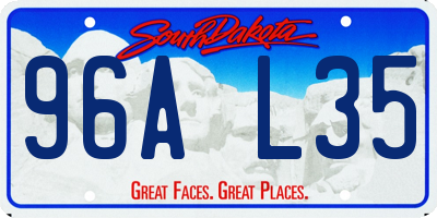 SD license plate 96AL35