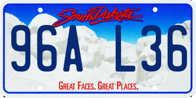 SD license plate 96AL36