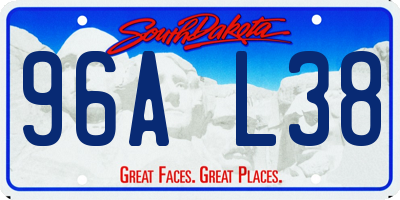 SD license plate 96AL38