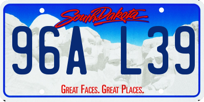 SD license plate 96AL39