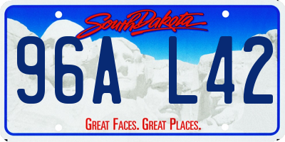 SD license plate 96AL42