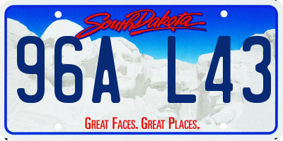 SD license plate 96AL43