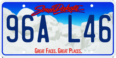 SD license plate 96AL46