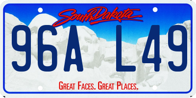 SD license plate 96AL49