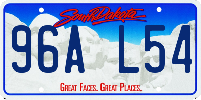 SD license plate 96AL54