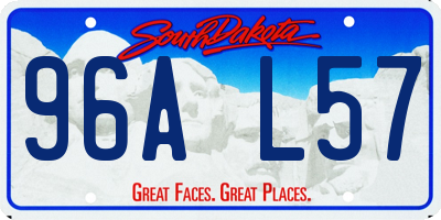 SD license plate 96AL57
