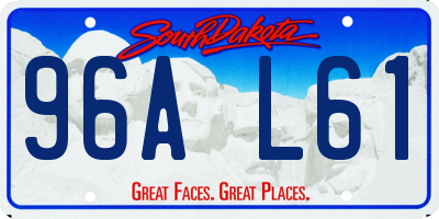 SD license plate 96AL61