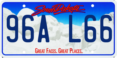 SD license plate 96AL66