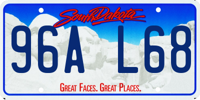 SD license plate 96AL68