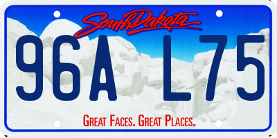 SD license plate 96AL75