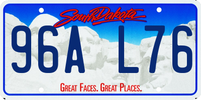 SD license plate 96AL76