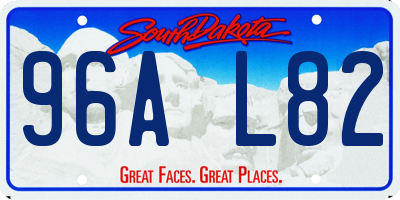 SD license plate 96AL82