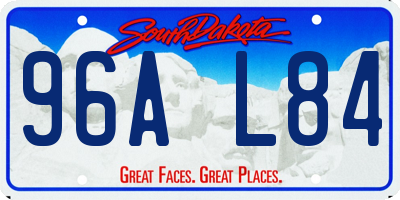 SD license plate 96AL84