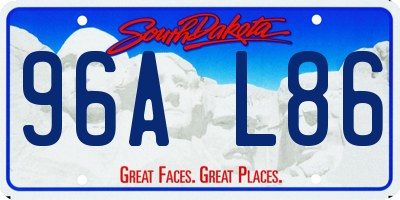 SD license plate 96AL86