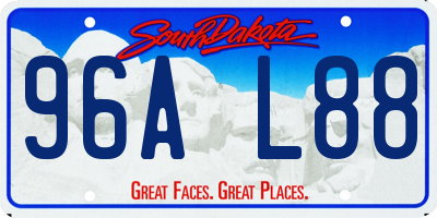 SD license plate 96AL88