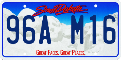 SD license plate 96AM16