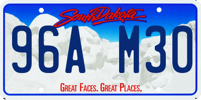 SD license plate 96AM30