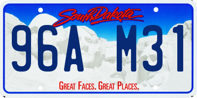 SD license plate 96AM31