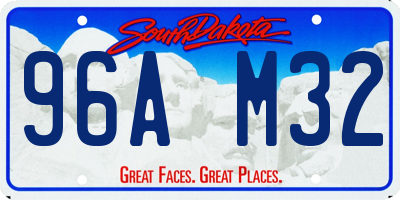 SD license plate 96AM32