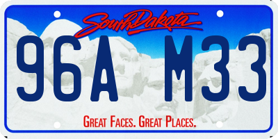 SD license plate 96AM33