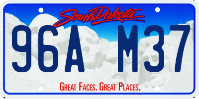 SD license plate 96AM37