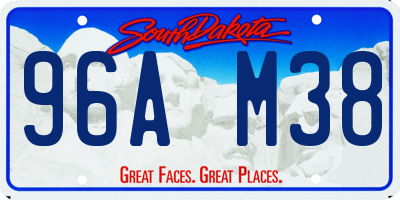 SD license plate 96AM38