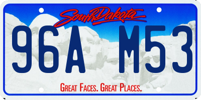 SD license plate 96AM53