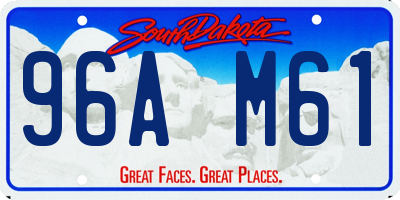 SD license plate 96AM61