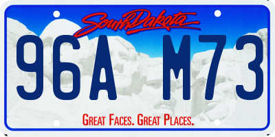 SD license plate 96AM73