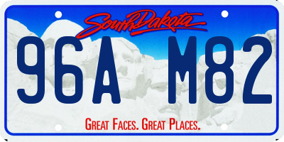 SD license plate 96AM82