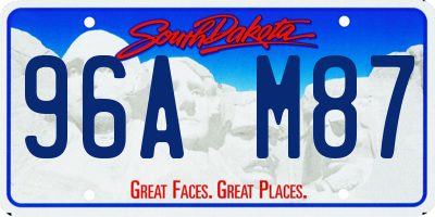 SD license plate 96AM87