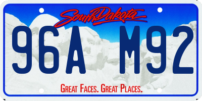 SD license plate 96AM92