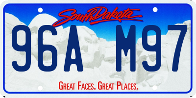 SD license plate 96AM97