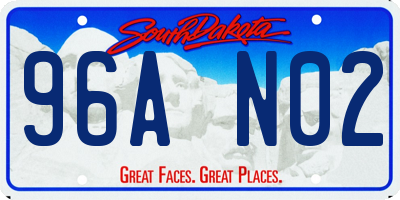 SD license plate 96AN02