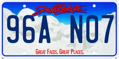 SD license plate 96AN07