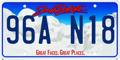 SD license plate 96AN18