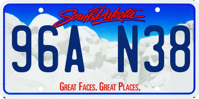 SD license plate 96AN38
