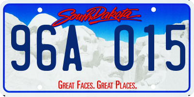 SD license plate 96AO15